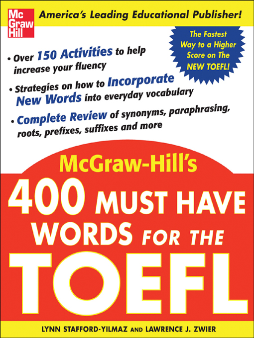 Title details for 400 Must Have Words for the TOEFL by Lynn Stafford-Yilmaz - Wait list
